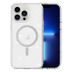 For iPhone 13 Pro Clear Glitter Powder MagSafe Phone Case(Transparent)