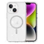 For iPhone 14 Clear Glitter Powder MagSafe Phone Case(Transparent)