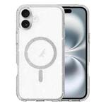 For iPhone 16 Clear Glitter Powder MagSafe Phone Case(Transparent)