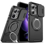 For OPPO Reno13 5G Global Sliding Camshield Ring Holder Phone Case(Black)
