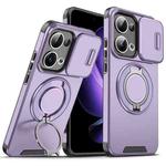 For OPPO Reno13 5G Global Sliding Camshield Ring Holder Phone Case(Purple)