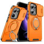 For OPPO Reno13 5G Global Sliding Camshield Ring Holder Phone Case(Orange)