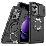 For OPPO Reno13 F 5G Sliding Camshield Ring Holder Phone Case(Black)