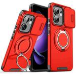 For OPPO Reno13 F 5G Sliding Camshield Ring Holder Phone Case(Red)