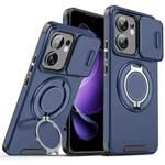 For OPPO Reno13 F 5G Sliding Camshield Ring Holder Phone Case(Blue)