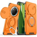 For Honor X60 Pro Sliding Camshield Ring Holder Phone Case(Orange)