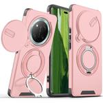 For Honor X60 Pro Sliding Camshield Ring Holder Phone Case(Pink)