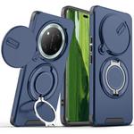 For Honor X60 Pro Sliding Camshield Ring Holder Phone Case(Blue)