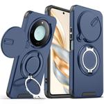 For Honor X60 Sliding Camshield Ring Holder Phone Case(Blue)
