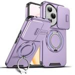 For Honor 400 Pro Global 160.8mm Sliding Camshield Ring Holder Phone Case(Purple)