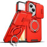 For Honor 400 Pro Global 160.8mm Sliding Camshield Ring Holder Phone Case(Red)