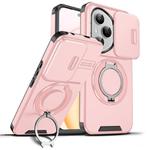 For Honor 400 Pro Global 160.8mm Sliding Camshield Ring Holder Phone Case(Pink)