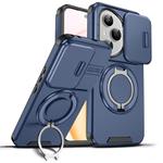 For Honor 400 Pro Global 160.8mm Sliding Camshield Ring Holder Phone Case(Blue)