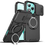 For Honor 400 Lite Global Sliding Camshield Ring Holder Phone Case(Black)
