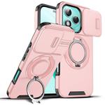 For Honor 400 Lite Global Sliding Camshield Ring Holder Phone Case(Pink)