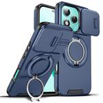 For Honor 400 Lite Global Sliding Camshield Ring Holder Phone Case(Blue)