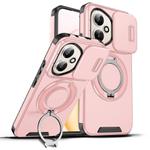 For Honor 400 Global 156.5mm Sliding Camshield Ring Holder Phone Case(Pink)