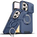 For Honor 400 Global 156.5mm Sliding Camshield Ring Holder Phone Case(Blue)