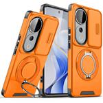 For vivo S19 Pro / V40 / V40 Pro Sliding Camshield Ring Holder Phone Case(Orange)