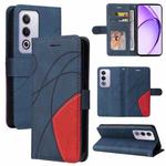 For OPPO A5 5G Global / A3 Pro 5G Global Dual-color Splicing Flip Leather Phone Case(Blue)