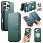 For iPhone 16 Pro CaseNeo Finger Grip Strap MagSafe Leather Phone Case(Green)