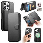 For iPhone 14 Pro CaseNeo Finger Grip Strap MagSafe Leather Phone Case(Black)