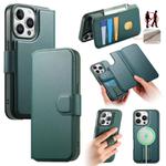 For iPhone 13 Pro Max CaseNeo Finger Grip Strap MagSafe Leather Phone Case(Green)