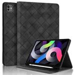 For iPad Air 11 2025 / 2024 Rhombus Embossed Leather Smart Tablet Case(Black)