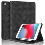 For iPad mini 5 / 4 / 3 / 2 / 1 Rhombus Embossed Leather Smart Tablet Case(Black)