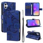 For Samsung Galaxy A07 5G 3D Butterfly Embossed Pattern Flip Leather Phone Case(Blue)