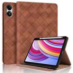 For Xiaomi Redmi Pad Pro 12.1 2024 Rhombus Embossing Leather Tablet Case(Brown)