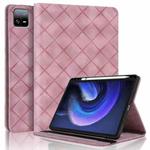 For Xiaomi Pad 6 / 6 Pro Rhombus Embossing Leather Tablet Case(Pink)