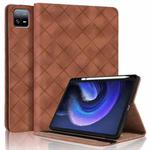 For Xiaomi Pad 6 / 6 Pro Rhombus Embossing Leather Tablet Case(Brown)