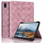 For Honor Pad X9 2023 / X8 Pro Rhombus Embossing Leather Tablet Case(Pink)