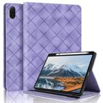 For Honor Pad X9 2023 / X8 Pro Rhombus Embossed Leather Tablet Case(Purple)