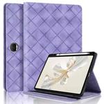 For Honor Pad 9 12.1 2023 Rhombus Embossing Leather Tablet Case(Purple)