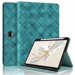 For Honor Pad 9 12.1 2023 Rhombus Embossing Leather Tablet Case(Green)