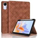 For Honor Pad V9 11.5 Rhombus Embossing Leather Tablet Case(Brown)