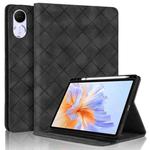 For Honor Pad V9 11.5 Rhombus Embossing Leather Tablet Case(Black)