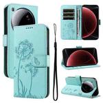 For Xiaomi 15 Ultra 5G Global Dandelion Embossed Pattern Flip Leather Phone Case(Green)