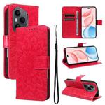 For Honor 400 Pro Global 160.8mm Embossed Sunflower Pattern Flip Leather Phone Case(Red)