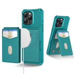 For iPhone 13 Pro Max 2-in-1 Magnetic Wallet MagSafe Leather Back Phone Case(Green)