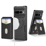 For Google Pixel 7 2-in-1 RFID Wallet Magnetic MagSafe Leather Phone Case(Black)