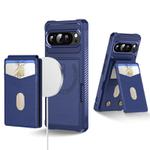 For Google Pixel 9 Pro XL 2-in-1 RFID Wallet Magnetic MagSafe Leather Phone Case(Blue)