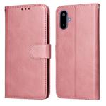 For Samsung Galaxy F06 5G / M06 5G Classic Calf Texture Flip Leather Phone Case(Rose Gold)