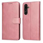 For Samsung Galaxy F16 5G / M16 5G Classic Calf Texture Flip Leather Phone Case(Rose Gold)