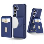 For Samsung Galaxy S24 FE 5G 2-in-1 Magnetic Wallet MagSafe Leather Back Phone Case(Blue)