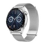 Kalebol 22mm Universal Loop Double Magnetic Buckle Milanese Strap(Silver)