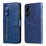 For Samsung Galaxy F16 5G / M16 5G Fashion Calf Texture Zipper Leather Phone Case(Blue)