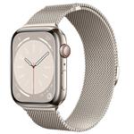 For Apple Watch 46mm / 49mm / 45mm / 44mm Kalebol Semi-circular Milanese Stainless Steel Strap(Starlight)